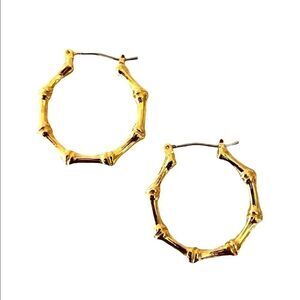 NWT Bamboo Huggie Hoops